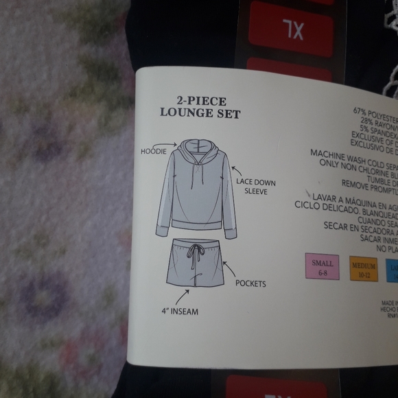 Black XL two piece pj set - Picture 6 of 10